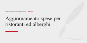 Amministrazione Srl Aggiornamento spese per ristoranti ed alberghi