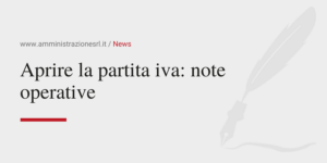 Amministrazione Srl Aprire la partita iva le note operative