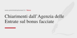 Amministrazione Srl News Chiarimenti dall’Agenzia delle Entrate sul bonus facciate