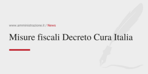 Amministrazione Srl Misure fiscali Decreto Cura Italia