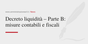 Amministrazione Srl Decreto liquidità Parte B