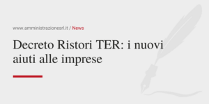 Amministrazione Srl Decreto Ristori TER