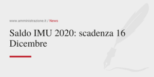 Amministrazione Srl Saldo IMU 2020 scadenza 16 Dicembre