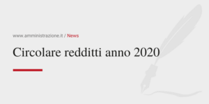 Amministrazione Srl Circolare redditti anno 2020