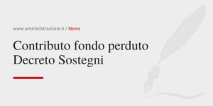 Amministrazione Srl Contributo fondo perduto Decreto Sostegni