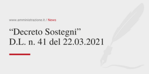 Amministrazione Srl Decreto Sostegni DL n41 del 22-03-2021