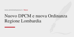 Amministrazione Srl Nuovo DPCM e nuova Ordinanza Regione Lombardia