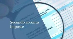 secondo acconto imposte e contributi