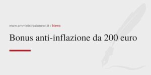 Studio BMGR Bonus anti inflazione da 200 euro
