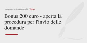 Studio BMGR Crema - Bonus 200 euro - aperta la procedura per l'invio delle domande