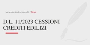 Studio BMGR Crema - D.L. 11_2023 CESSIONI CREDITI EDILIZI