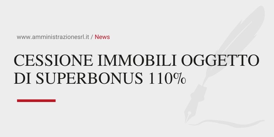 Studio BMGR Crema - CESSIONE IMMOBILI OGGETTO DI SUPERBONUS 110%