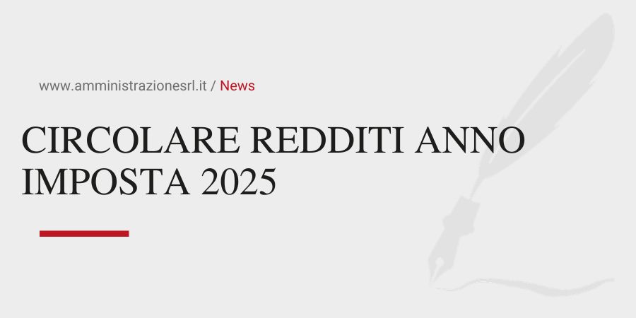 Studio BMGR Crema - CIRCOLARE REDDITI ANNO IMPOSTA 2025